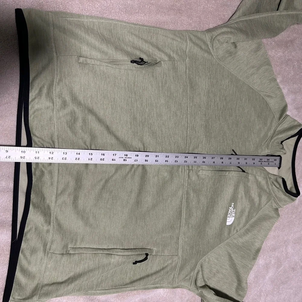 The North Face Canyon Lands Fleece Jacket Mens XL Green Full Zip Mock Neck